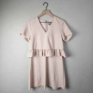ASOS Pink Peplum Waist Mini Dress US 8